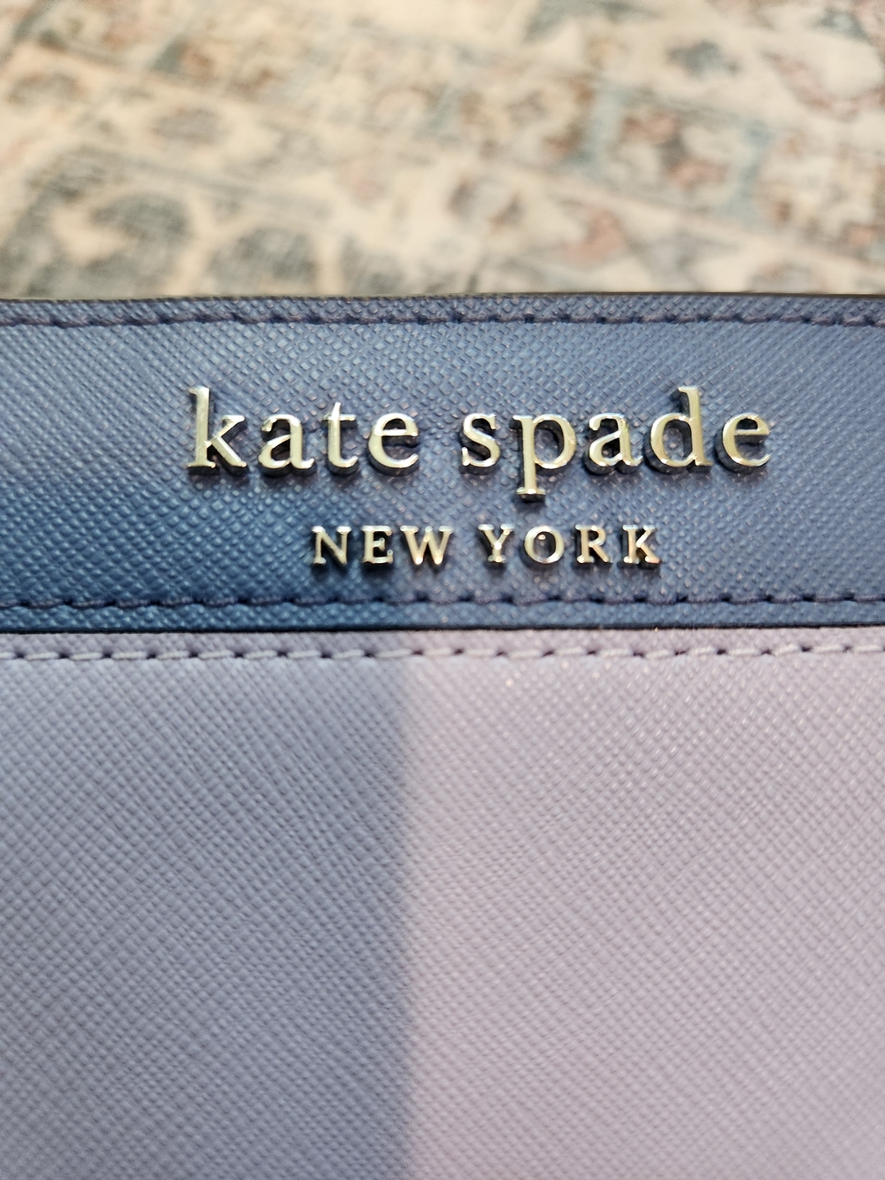 kate spade lilac and blue double-tone zip wallet - Picture 2 of 7